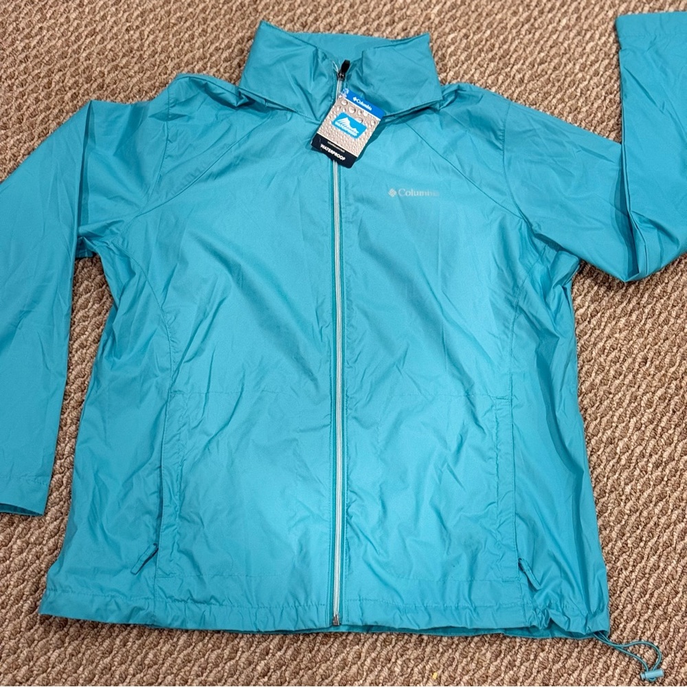 Columbia Women's Switchback Blue Rain Jacket with Hood